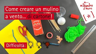 Come creare un MULINO A VENTO DI CARTONE  MIllumino di Meno 2024 [upl. by Calia]