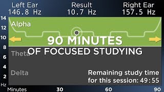 v1 90 Minutes of Focused Studying The Best Binaural Beats [upl. by Hazeefah114]