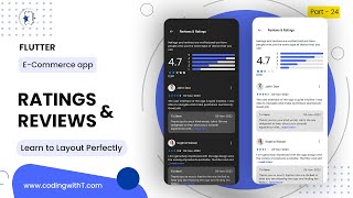 Flutter Ratings and Reviews Screen  Flutter eCommerce App UI [upl. by Sualk445]