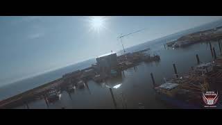 Yerseke haven cinematic 25fps Blackmagic 4K micro studio 9mm Laowa [upl. by Ylloh]