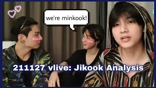 211127 vlive Jikook Kookmin Analysis Minkook is real [upl. by Htes]