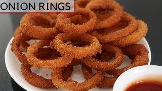 how to make crispy cafe style onion rings at home onion rings recipe  crunchy onion rings at home [upl. by Moore]