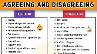 Other Ways to Say quotI Agreequot and quotI Disagreequot  How to Express AGREEMENT and DISAGREEMENT in English [upl. by Afinom573]