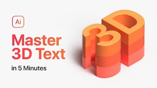 Master 3D TEXT in Illustrator in 5 Minutes [upl. by Nerti]