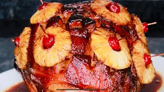 THE BEST Pineapple Brown Sugar Glazed Holiday Ham Recipe [upl. by Ardeed]