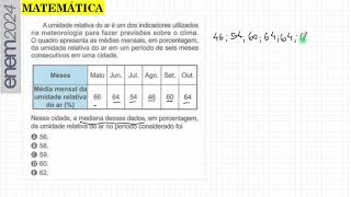 MATEMÁTICA ENEM 2024 Q137 [upl. by Anyrtak261]