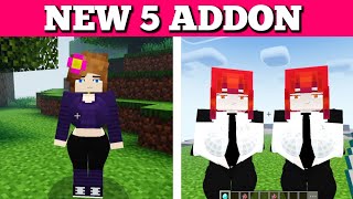 Best 5 Addon For Minecraft PE 121  New Mod For MCPE 121  Working 100 [upl. by Jerrie]