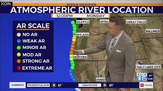 Atmospheric river takes aim at Portland [upl. by Cohla70]