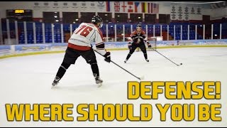 Where to be on the ice  Defense tips for beginner hockey players [upl. by Neirbo514]