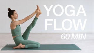 Vinyasa Yoga Flow zu Krounchasana  kraftvoll amp ausgewogene 60 Min  für den ganzen Körper [upl. by Amand439]