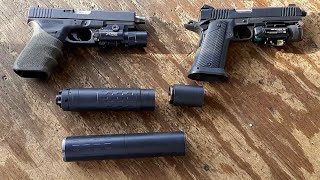 SilencerCo Hybrid 46M Noise Test Part 1 Pistol Subsonic [upl. by Argile]