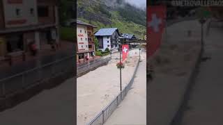 Massive Floods Due to Rainfall in ZermattVisp Switzerland 21062024 [upl. by Rosdniw]