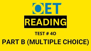 OET Reading Part B Practice sample strategies materials for Nurses and Doctors  Latest Updates [upl. by Mallon418]