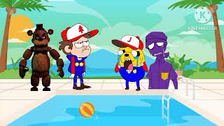 Jake Bros y William Afton se Tiran en la Piscina y son Castigados [upl. by Kerwon928]