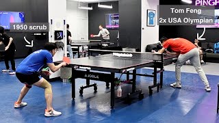 I Challenged a USA Olympian in Table Tennis  Training with Yijun Tom Feng Pt 9 [upl. by Leonardo]