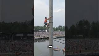 Lumberjack World Championships Thrilling Speed Climbing Action parkour facts [upl. by Survance]