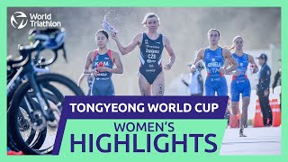 Race Highlights  2024 TONGYEONG WORLD TRIATHLON CUP  Women [upl. by Asyal456]