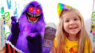 Diana and Roma Try the Grimace Shake in Real Life  All Characters unlocked Kids Love Diana Show [upl. by Aseek]