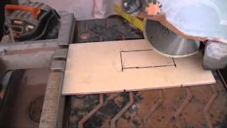 Cutting an Outlet Hole Into a Tile [upl. by Arthur]