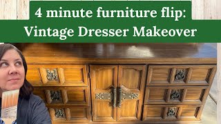 Dresser makeover 4Minute Furniture Flip  Outdated to Updated furnituremakeover dressermakeover [upl. by Lesser680]