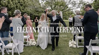 Sarah amp Denholm  Markovina Vineyard Estate Wedding Ceremony Film [upl. by Eelsha171]