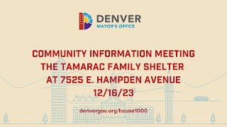 House1000 Community Information Session  Tamarac Family Shelter [upl. by Liagibba]