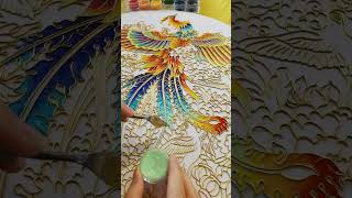 Cloisonne painting art 🖼️ cloisonne painting art handmade diy [upl. by Dickson]