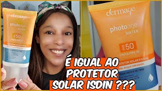 RESENHA NOVO PROTETOR SOLAR PHOTOAGE WATER DA DERMAGE  Substitui o antigo protetor solar da ISDIN [upl. by Larkins]