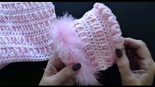 Crochet ADORABLE Baby Bonnet In 2 EASY steps [upl. by Semajwerdna392]