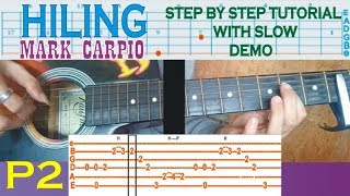 Hiling Fingerstyle Tutorial  MARK CARPIO  with Slow Demo and Tabs on Screen P2 FREE TABS [upl. by Oirramaj993]