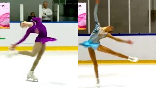 Budapest Trophy 2024 Womens short program  spin scores [upl. by Oaoj]