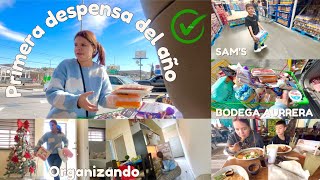 PRIMERA DESPENSA DEL AÑO Y GASTE MUCHO 🤯 Despensa para tres  Sams y Bodega Aurrerá  Organizando [upl. by Oinotla]