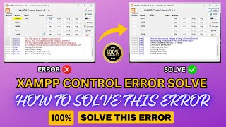 Xampp control panel error detected problem  Solve  Simple Trick [upl. by Esnohpla63]