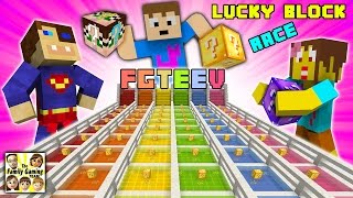 FGTEEV Minecraft Lucky Block Race 1 We Are Such Cheaters amp Moms a Noob Mod MiniGame [upl. by Ettelrahc]