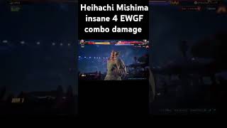 Heihachi Mishima insane 4 EWGF combo damage [upl. by Illoh]