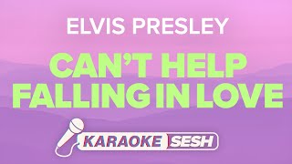 Elvis Presley  Cant Help Falling In Love Karaoke [upl. by Hoskinson]