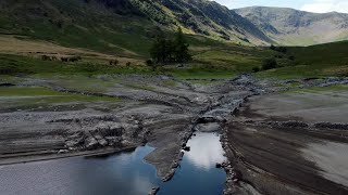 Haweswater Dam Reveling Old Bridge drone explores 04082021 SD HD 4K [upl. by Flavian]