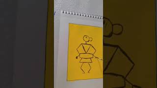 Easy Warli Painting warliart indianart tribalart [upl. by Abad]