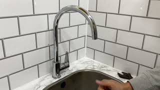 Replacing a kitchen mixer tap with single lever cartridge repair a dripping tap tapmagician [upl. by Colwen604]