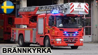 Stockholm Fire Department 1510 1530 responding to a call SE  102020 [upl. by Garlan]