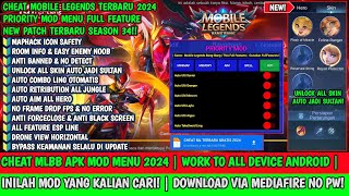 CHEAT ML TERBARU 2024  MOD UNLOCK ALL SKIN MOBILE LEGENDS  VVIP ENJOYERS [upl. by Aubyn64]