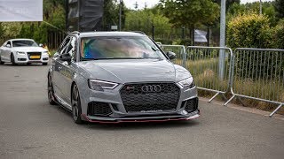 500HP Audi RS3 8V Sportback with Milltek Exhaust  LOUD Accelerations Crackles amp Launch Controls [upl. by Lilias]