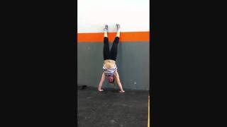 First Kipping Handstand Pushup [upl. by Dorison550]