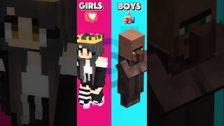 Singing Challenge Boys VS Girls Funny MAIZEN Minecraft Animation shorts minecraft [upl. by Tnias]