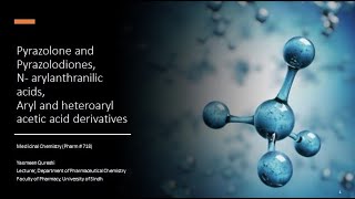 Pyrazolone pyrazolodiones Narylanthranilic acids Aryl and Heteroaryl acetic acid derivatives [upl. by Maxim]