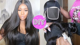 HOW TO MAKE A LACE WIG  EASY  BEGINNER FRIENDLY  WEST KISS HAIRAliexpress [upl. by Harima]