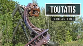 Toutatis  Front Row POV amp OffRide Footage Parc Asterix Multi Launch Roller Coaster [upl. by Meelas]