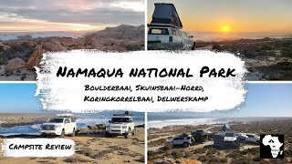 Namaqua National Park Boulderbaai Skuinsbaai Noord Koringkorrelbaai Delwerskamp Campsite Review [upl. by Liw607]