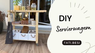 DIY Servierwagen 🧰⚒️ DIY Barwagen  DIY Küchenwagen  DIY Barwagen schnell einfach servierwagen [upl. by Elaen]