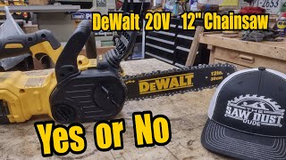 Unleash The Power Dewalt 20v 12quot Chainsaw Review And Demo [upl. by Nortal417]